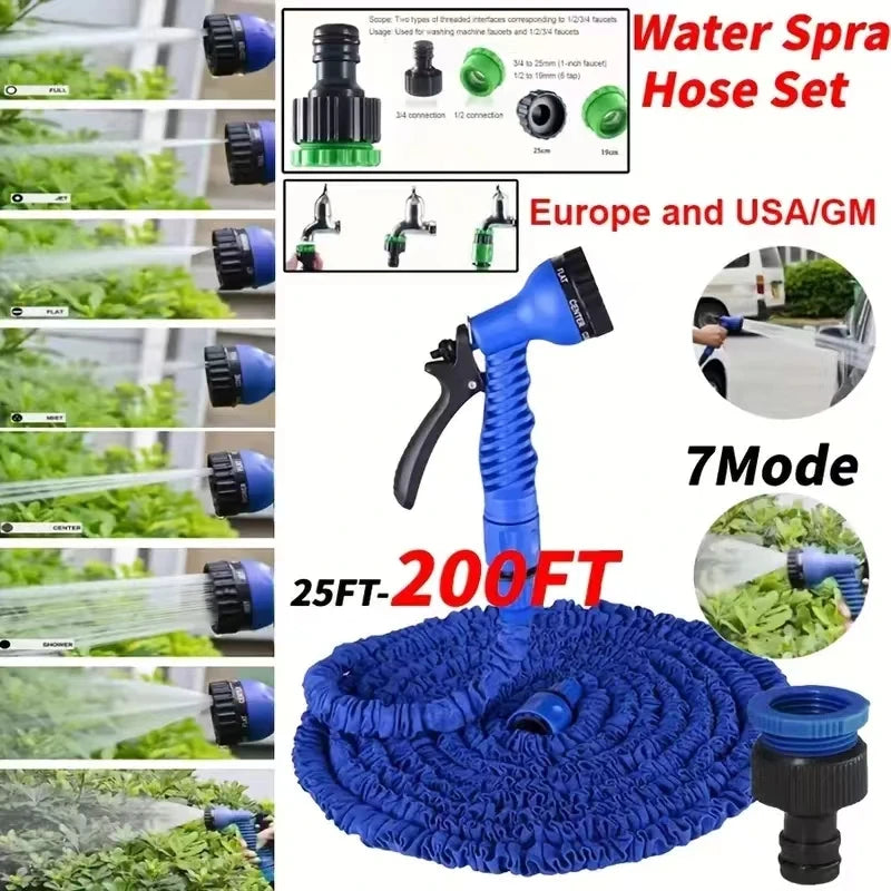 Water Gun, 7Water Spraying Functions, Home Expandable Magic Hose, High-Pressure Car Wash, Garden Watering Hose
