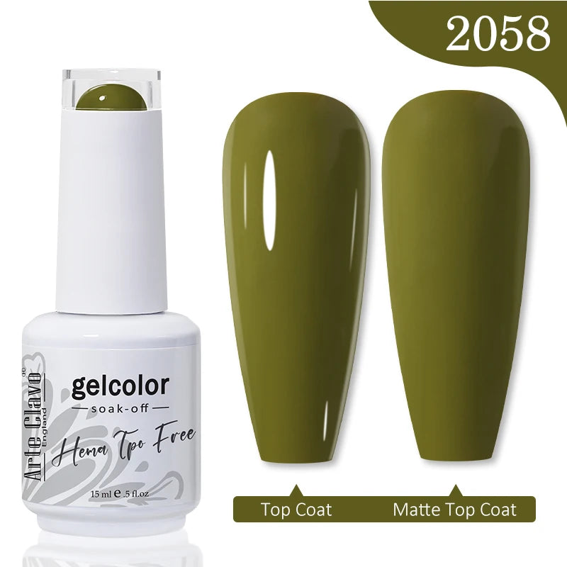 Arte Clavo HEMA TPO FREE Gel Nail Polish Jelly 15ml LED Nail Gel Hybrid Varnish Matt Top Base Coat Nail Art Gellak Primer