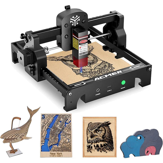 Acmer S1 Laser Engraver Mini Machine Portable Engraving Tool Beginner Friendly DIY 5.1*5.1inch Laser Class 4
