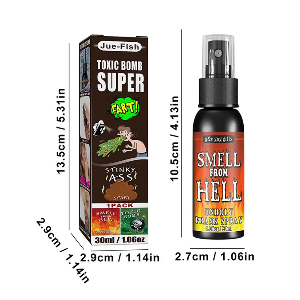 30ml Fart Spray Prank Joke Non Toxic Terrible Smell Spray Plastic Fart Gag Spray Party Supplies Odor Spray Halloween Funny Toys