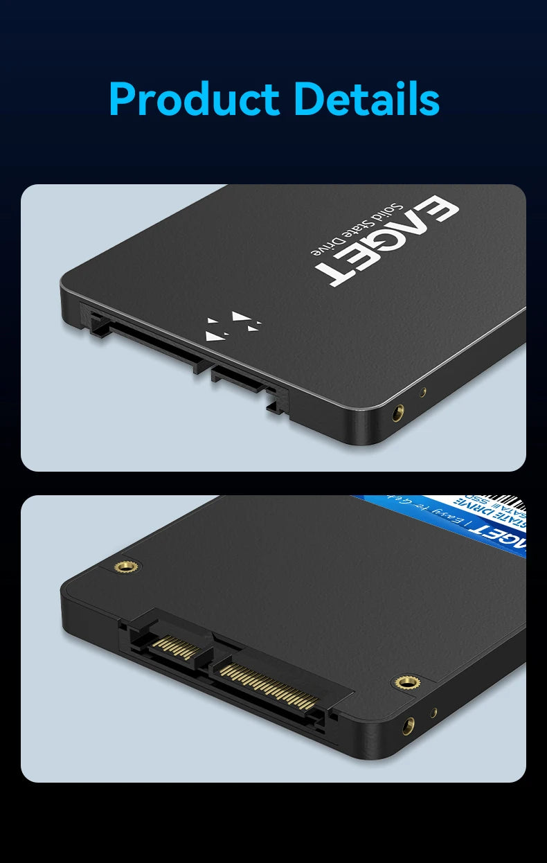 Eaget SSD 120GB SATAIII SSD 240GB 480GB 2.5 Hard Drive HD SATA Disk Internal Hard Drive High Quality Solid State Hard Drive