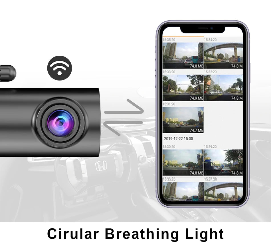 E-ACE 4K UHD WIFI Mini Dash Cam Car Dvr Video Recorder With APP Control Night Vision 24H Parking Camera Monitor Car Accessories