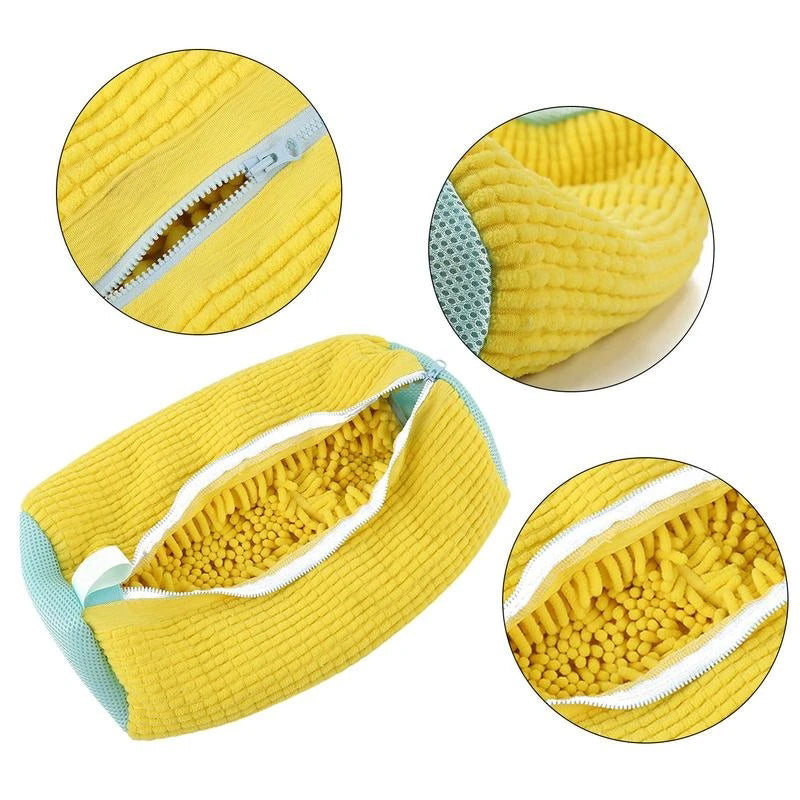1/2PCS Washing Shoes Bag Protector Fluffy fibers Polyester Washing Shoes Machine Friendly Laundry Bag Drying Bags