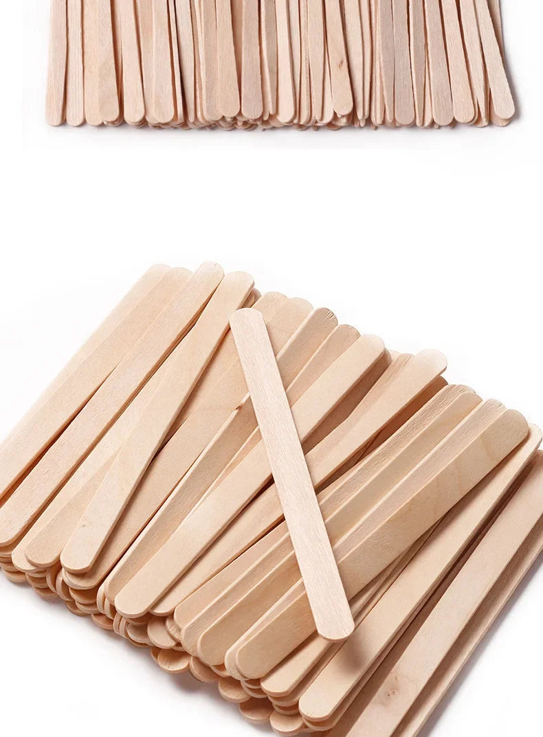 Wooden Waxing Stick Disposable Wax Bean Wiping Wax Tool Disposable Hair Removal Beauty Body Beauty Tool Uñas Nail Charms