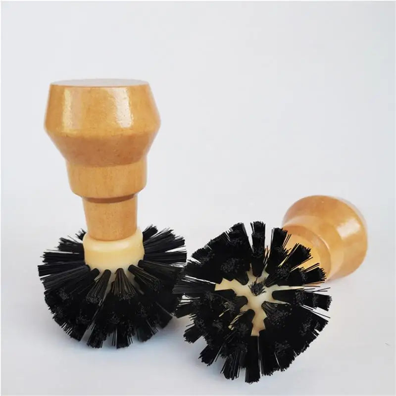 New 51/54/58mm Portafilter Cleaning Brush, Professional Barista Espresso Coffee Cleaning Brush Tool With Wooden Handle