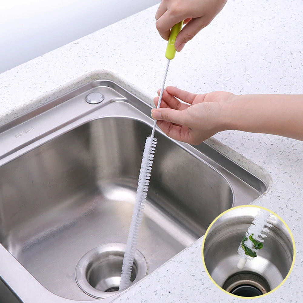 1~10PCS Pipe Cleaning Brush Sewer Dredger Sink Overflow Drain Unblocker Cleaner Kitchen Tool Steel Bathroom Hair Removal Freely