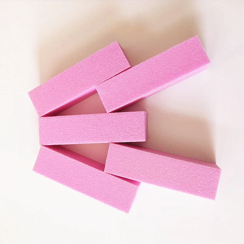 Pink Buffing Sanding Files Block Pedicure Manicure Care Sponge Nail Art Buffer Grindig Polishing No Hurt Nail Art Tools