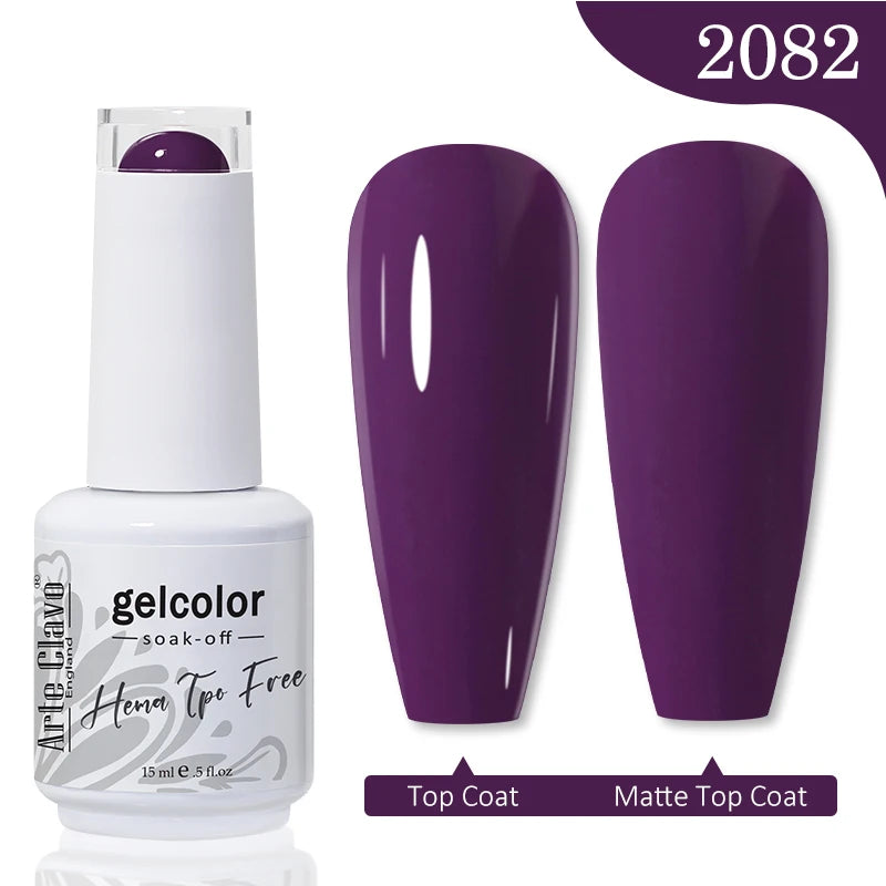 Arte Clavo HEMA TPO FREE Gel Nail Polish Jelly 15ml LED Nail Gel Hybrid Varnish Matt Top Base Coat Nail Art Gellak Primer