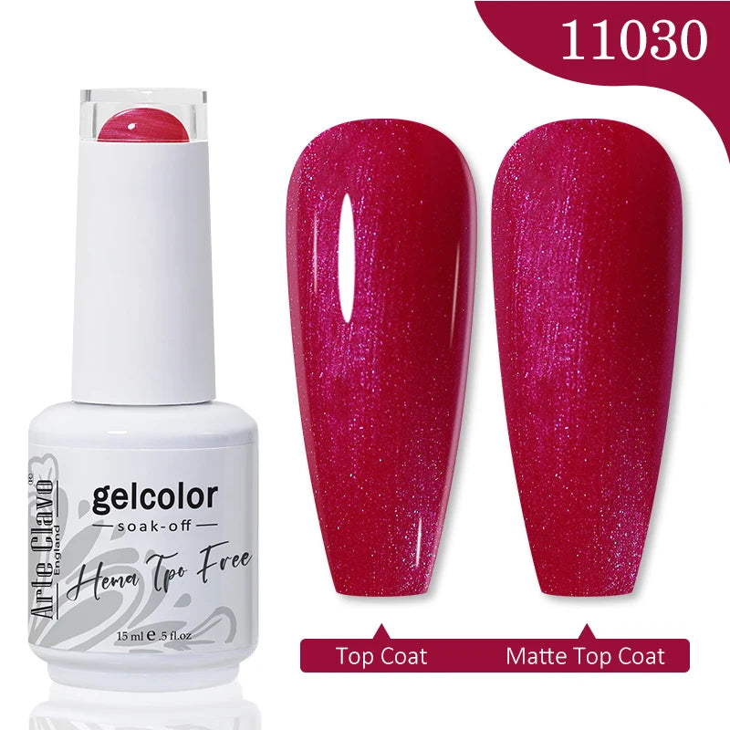 Arte Clavo HEMA TPO FREE Gel Nail Polish Jelly 15ml LED Nail Gel Hybrid Varnish Matt Top Base Coat Nail Art Gellak Primer