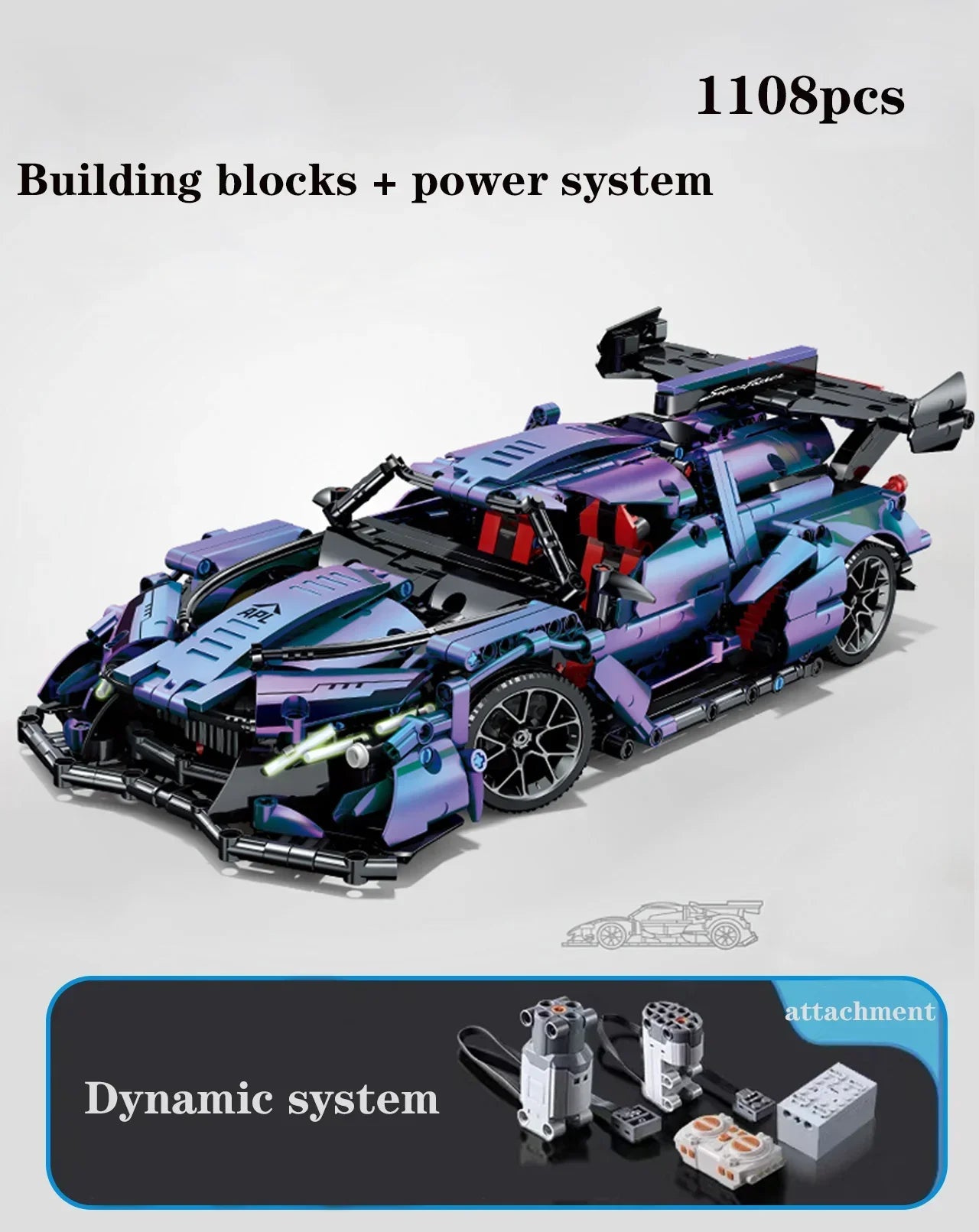 1108pcs Technical 1:14 Racing Sport Car Model Building Blocks Bricks MOC City Vehicle Supercar Adult Toy For Boy Children Gifts