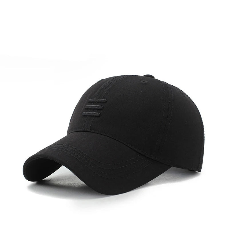 Three Horizontal Lines Embroidery Baseball Caps Spring and Autumn Outdoor Adjustable Casual Hats Sunscreen Hat