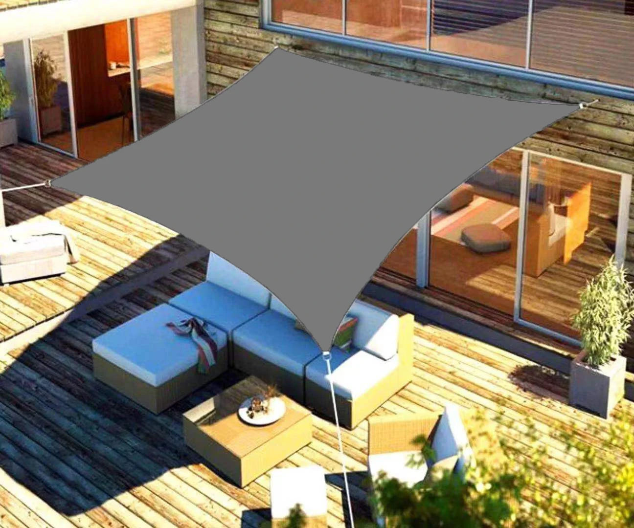Outdoor Awnings Waterproof Sun Shade Sail Garden Canopi For Terrace Car Canvas Awning Rectangle Pool Sun-Shelter Sunshade Sail