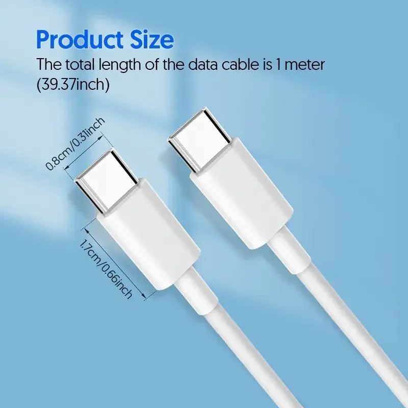 1-3Pcs Fast Charing USB C Cable 3.3Ft/6.6Ft for iPhone 16 15 Plus Pro Max Samsung Xiaomi Phone Data Sync Charger Wire Cord