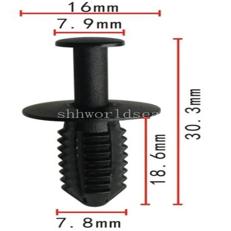 100PCS 1249900492 Fender Liner Fastener Rivet 8MM Push Type Clips Retainer fit for Mercedes Benz W124 W164 W171 W202 W203 W204