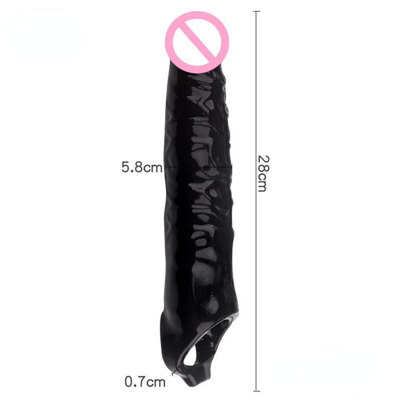 28cm Large Penis Sleeve Sex Toys for Men Penis Enlargement Extender Condom Penis Extension Adult Toys Delay Ejaculation Sex Shop