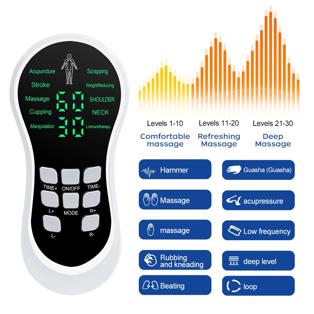 Physiotherapy Tens Muscle Stimulator Electric EMS Acupuncture Body Massage Digital Therapy Slimming Machine Electro Stimulator