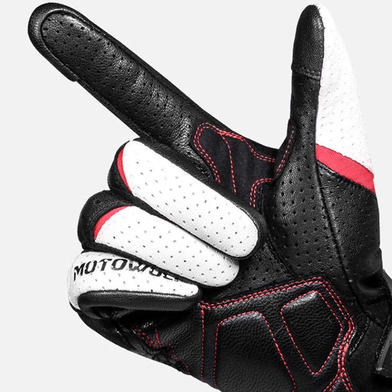 Leather Motorcycle Motocross Gloves Men's Windproof Outdoor Riding Gloves Guantes Moto Luvas Motociclismo Protective Equipment