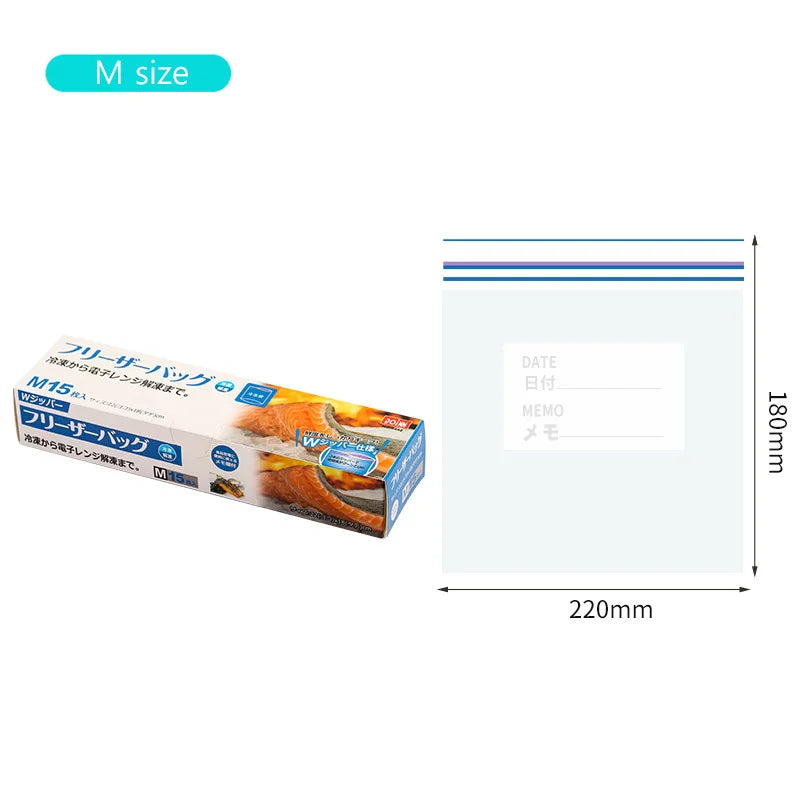 Food Grade Plastic Bag Zipper Sealing Freezer Storage Special Sliding Button Bag Thickened Self-sealing Bag