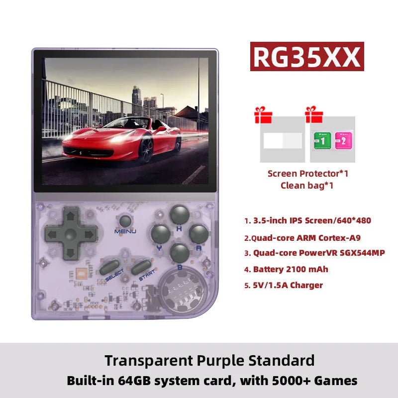 ANBERNIC RG35XX Plus/RG35XX Retro Handheld Game Console 3.5″ IPS Screen Linux Portable Video Game Player Support HD-M-I TV Outpu