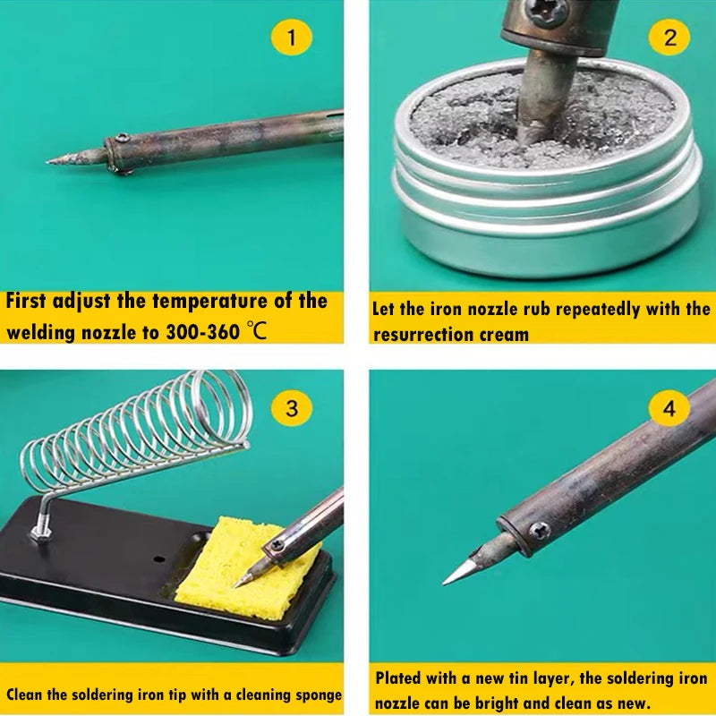 6-30g Soldering Iron Tip Cleaning Paste Soldering Iron Tip Tinner Activator Tip Cleaner Remover BGA Refresher Repair Tools