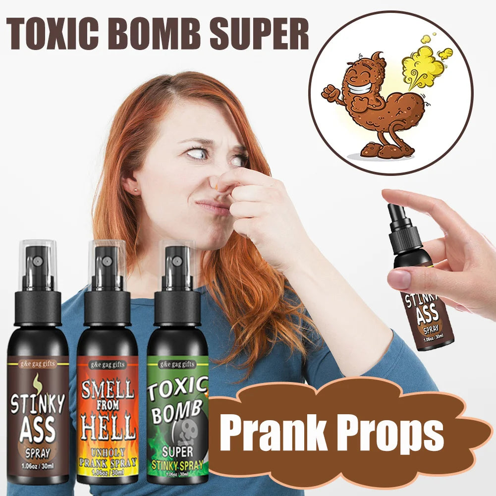 30ml Fart Spray Prank Joke Non Toxic Terrible Smell Spray Plastic Fart Gag Spray Party Supplies Odor Spray Halloween Funny Toys