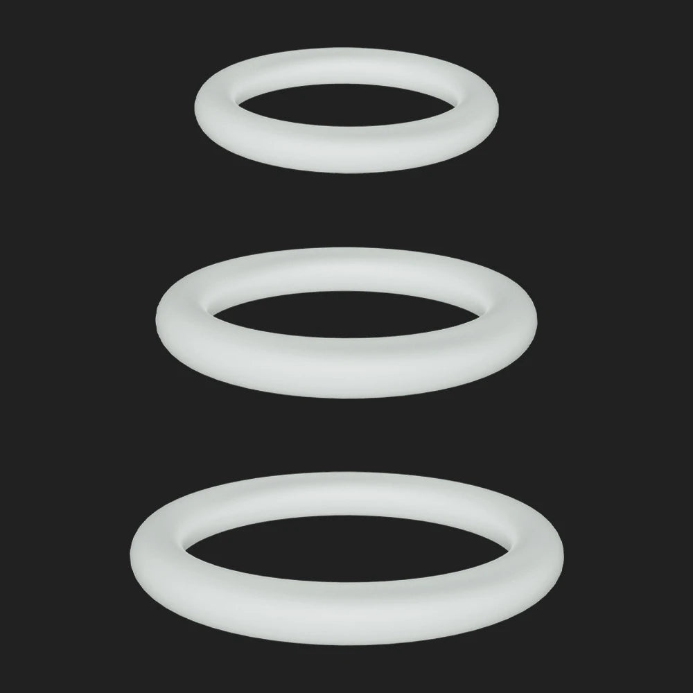 Silicone Penis Ring Set Sex Toys for Men 3 PCS Silicone Luminous Locking Ring Delayed Ejaculation for Men Adult Sex Toys