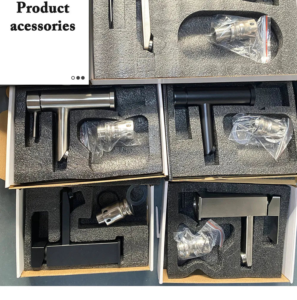 Basin Sink Bathroom Faucet Deck Mounted Hot Cold Water Basin Mixer Taps Matte Black Lavatory Sink Tap Crane