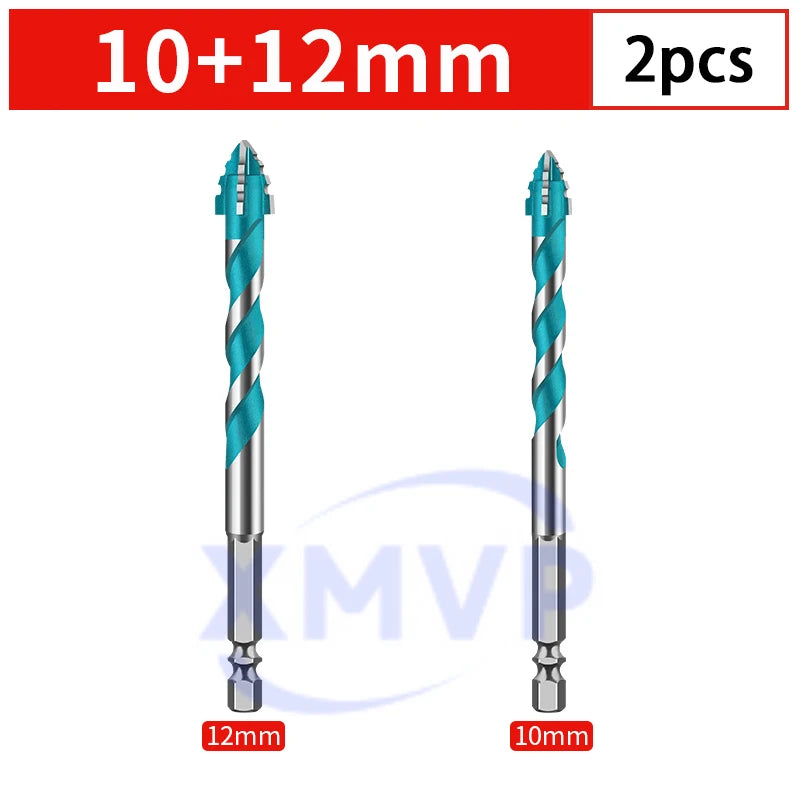 Four-edge serrated eccentric drill bit, high-hardness tile drilling, concrete Nemesis, super-hard special electric drill