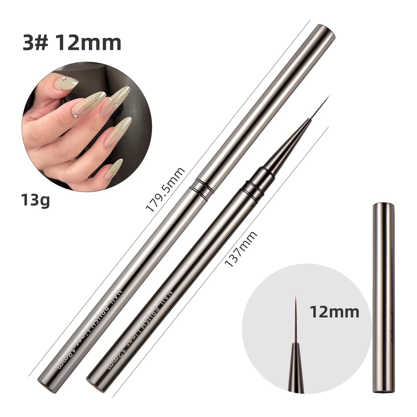 1/2pcs Professionnel Brushes Tools Nail Glue Phototherapy Pen UV Gel Brush Pen Acrylic Nail Art Painting Drawing Brush Manicure