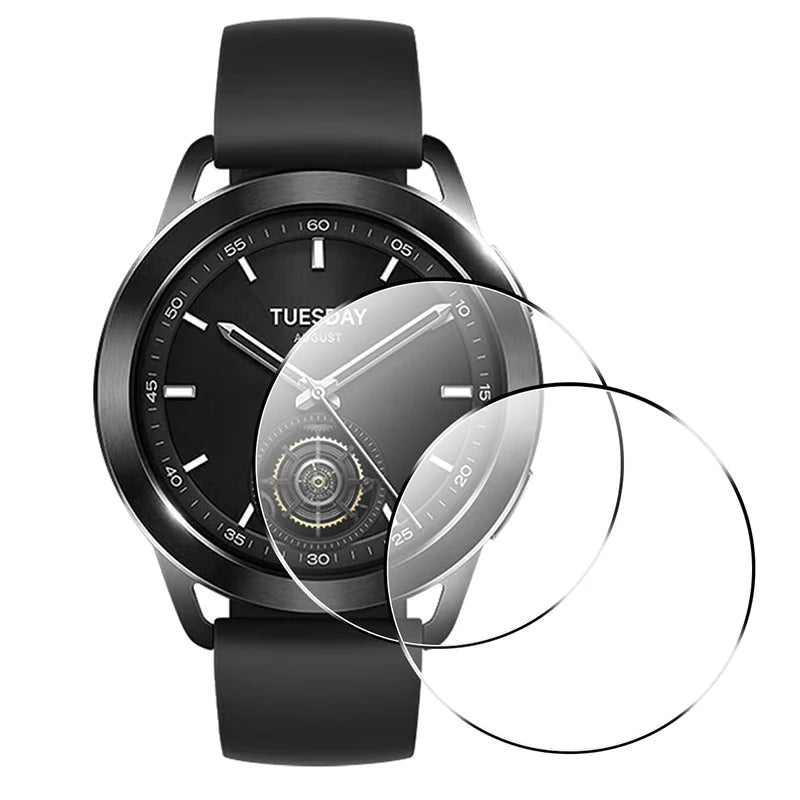 1-6Pcs Glass for Xiaomi Mi Watch S3 Smartwatch Screen Protectors Anti-scratch Tempered Glass Protective Film for Xiaomi Watch S3