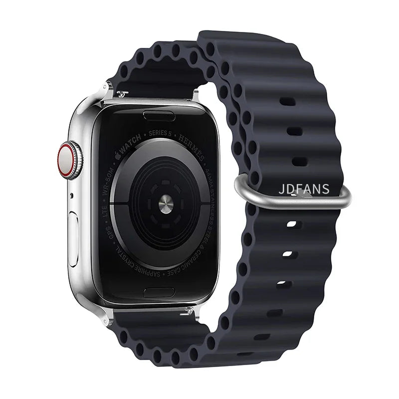 Ocean Band for Apple watch Ultra Series 10 9 7 8 5 6 SE 49mm 45mm 46mm 42mm 44mm 40mm 41mm Silicone bracelet correa iWatch Strap