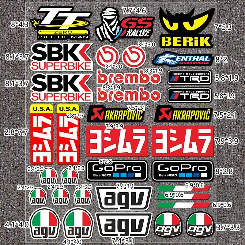 Sticker Vinilo Decal PVC Aufkleber Adesivi Akrapovic‘s’ (SA) Exhaust Car Accessories, Racing Motorcycles, Sports Car Stickers