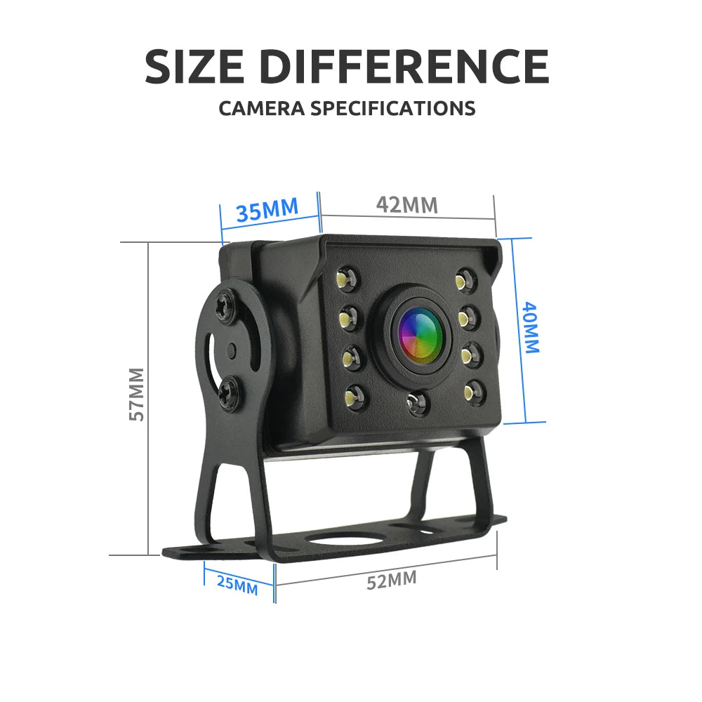 Parking Universal Car Rear View Camera with Monitor For Truck Bus 7 HD Screen 1024*600 Assistance Waterproof Security