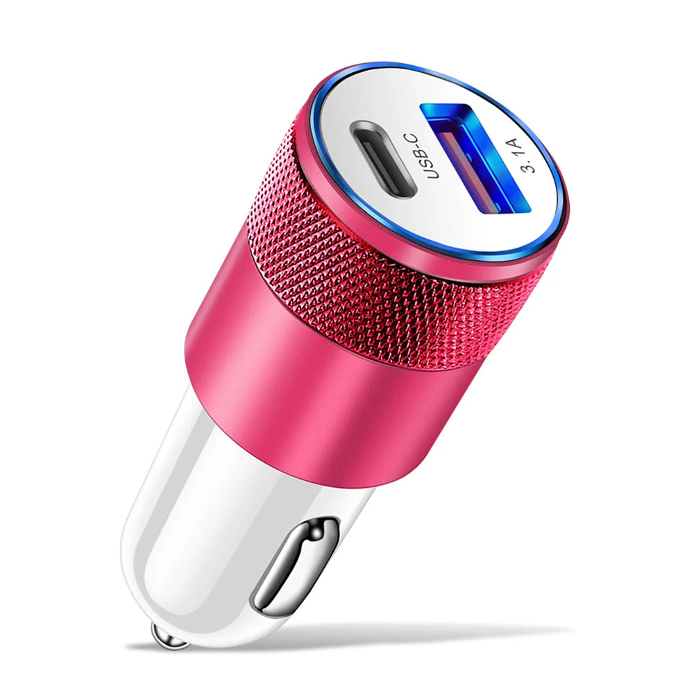 30W Mini USB C Car Charger PD Fast Charge Phone Power Adapter For iPhone Samsung Xiaomi Huawei USB Car Cigarette Lighter Socket