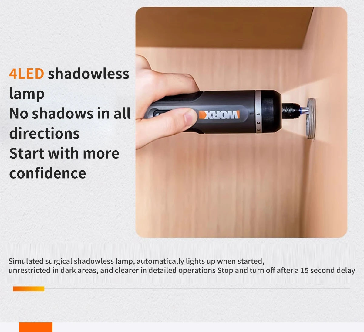 WORX WX242 420 4V Electrical Screwdriver Set Smart Cordless Electric Screwdrivers Rechargeable 30 Bit Set Mini Drill Power Tool