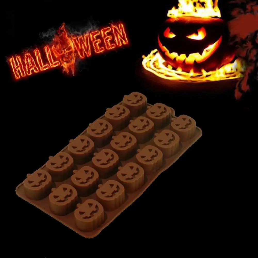 1~10PCS Silicone Chocolate Baking Molds Halloween Pumpkin Cake Decoration Candy Jelly Fondant Cookies Molds Kitchen Tools