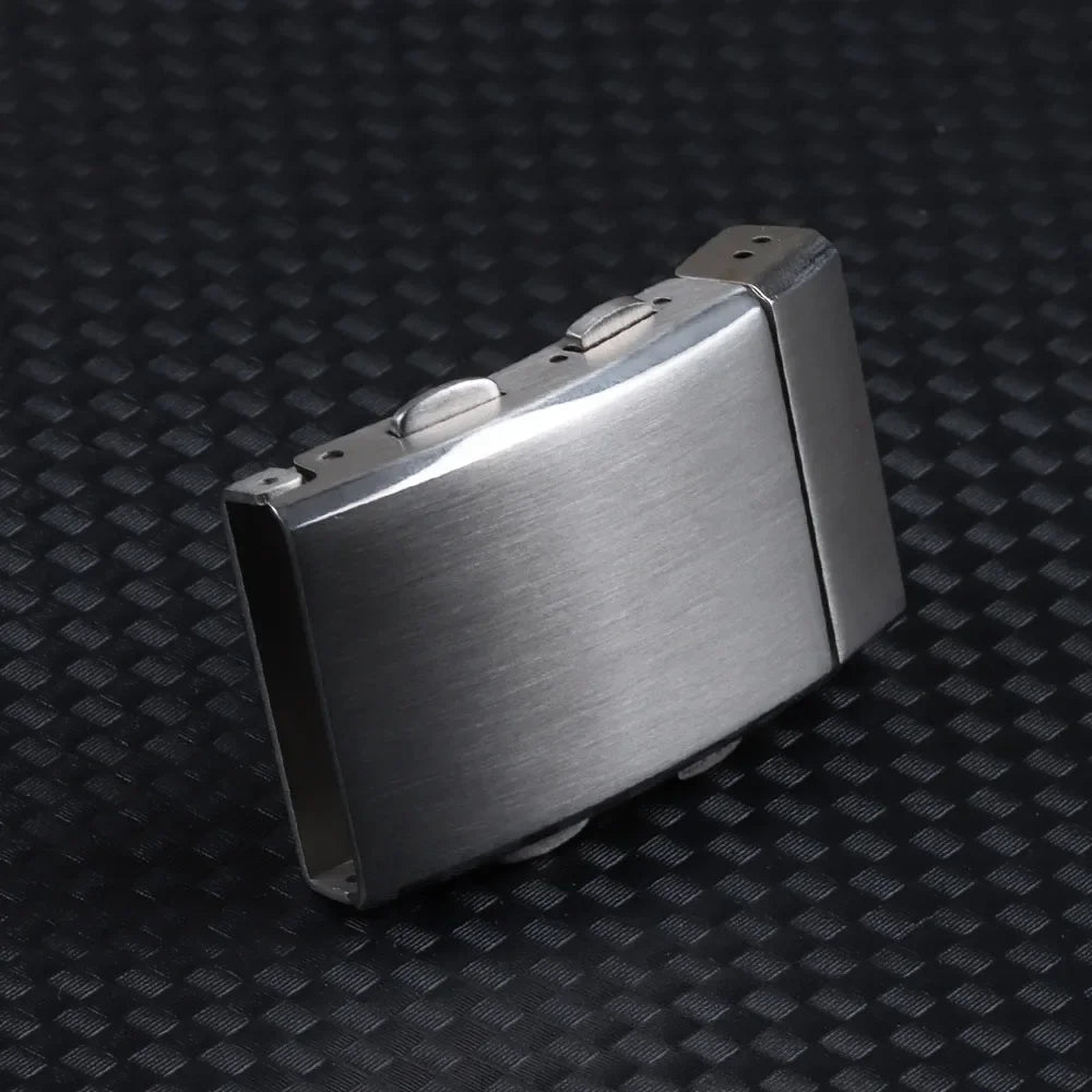 316L Stainless Steel Watch Clasp 18mm 20mm 22mm Brushed Silver Folding Safety Milled Clasp Replacement Deployant Watch Buckle