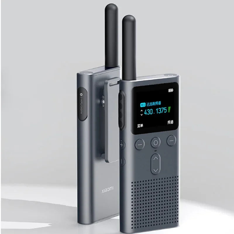 XIAOMI Walkie Talkie 2S 1.77"Color Screen 4W Power 120-hour Standby Dual Mode 5km Call Distance IP54 Outdoors Security Intercom