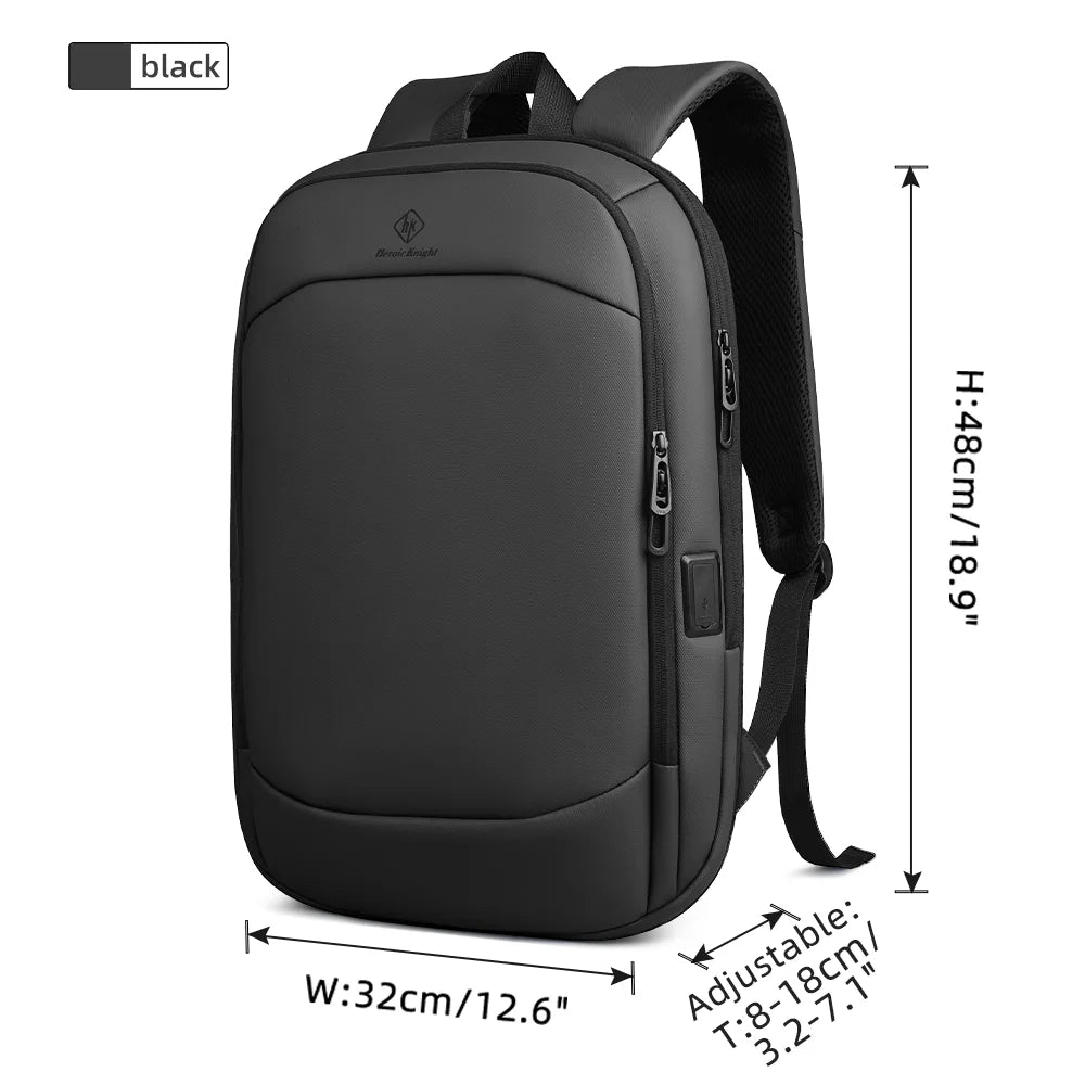 HcanKcan Men's Expandable Backpack Multifunction 17.3inch Laptop Bag Fashion Waterproof Travel Backpack Lightweight Business Bag