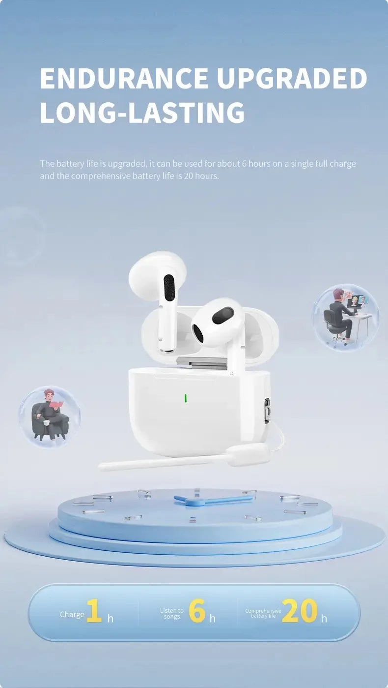 Original AIR ANC Noise Reduction Bluetooth Earphones Microphone wireless earbuds TWS Long battery life Pod Spatial Audio PRO