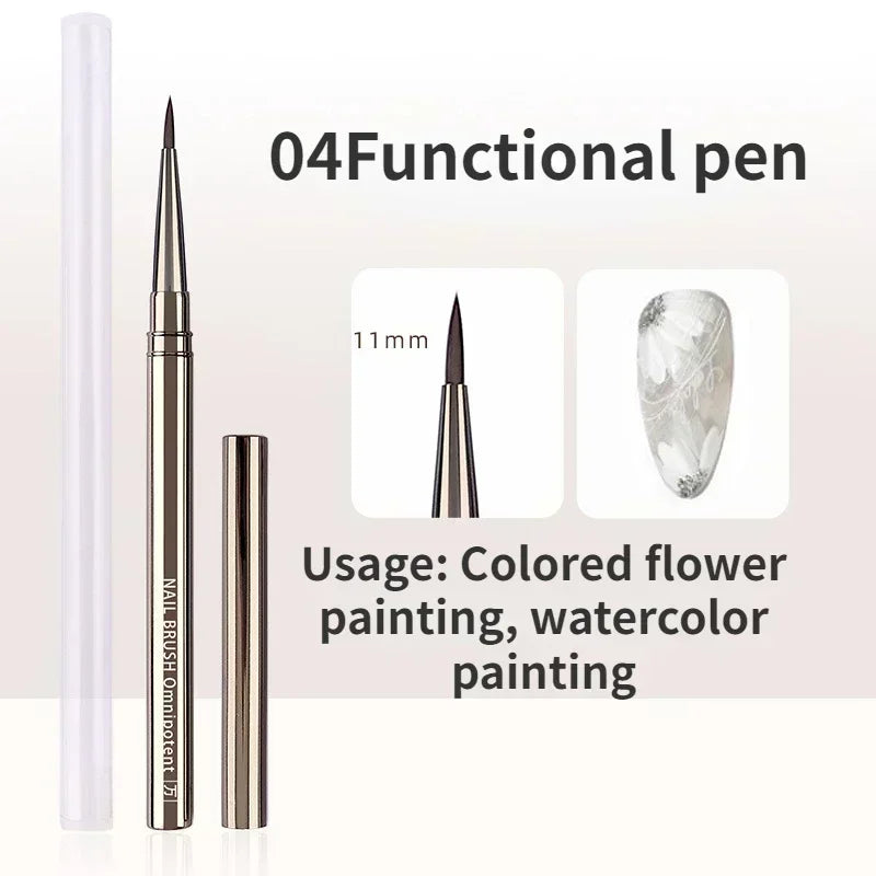 1/2pcs Professionnel Brushes Tools Nail Glue Phototherapy Pen UV Gel Brush Pen Acrylic Nail Art Painting Drawing Brush Manicure