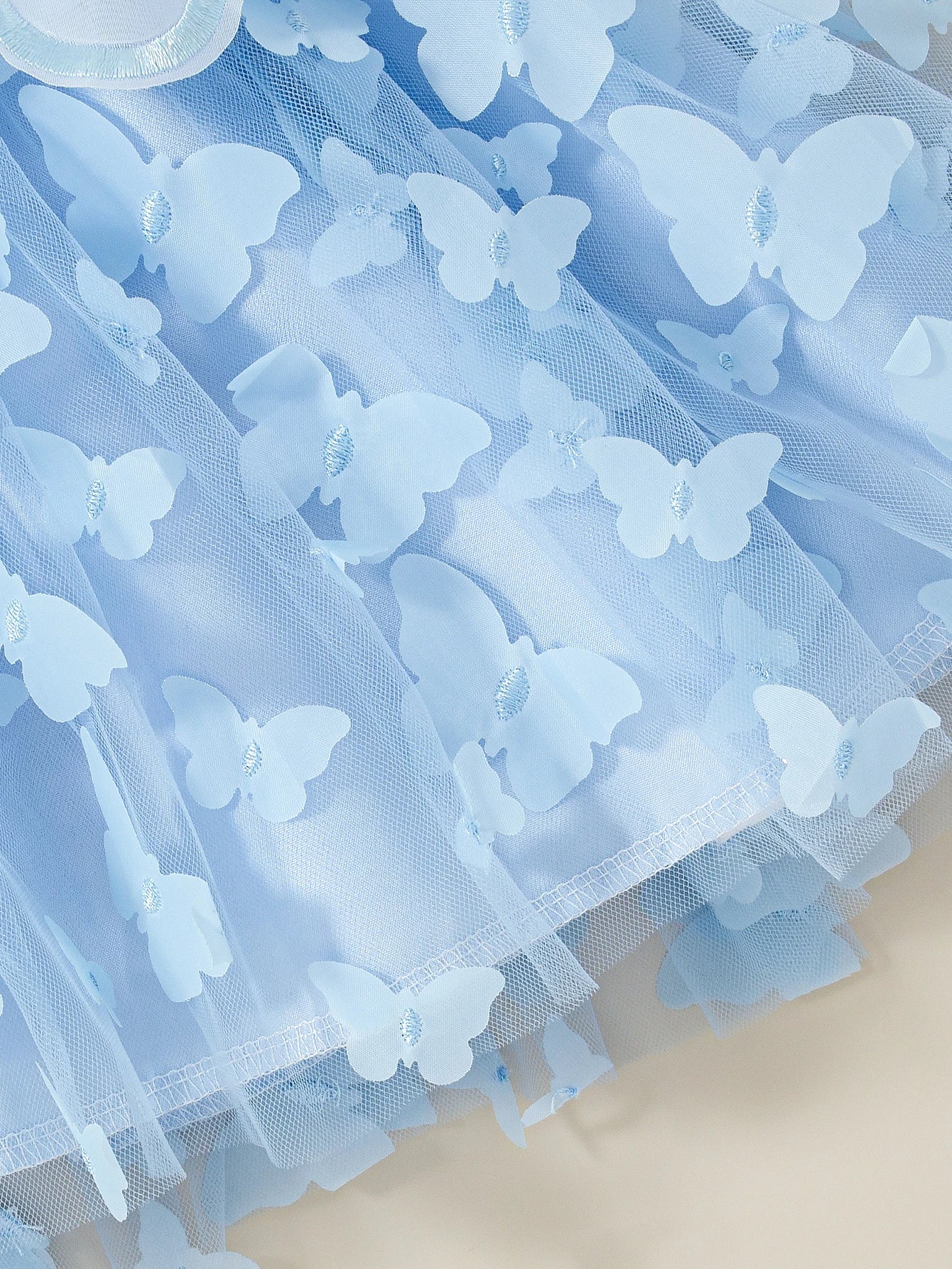 Summer New Baby Girl Suspender Dress Solid Color Butterfly Wing Gauze Dress Children's Birthday Party Dress