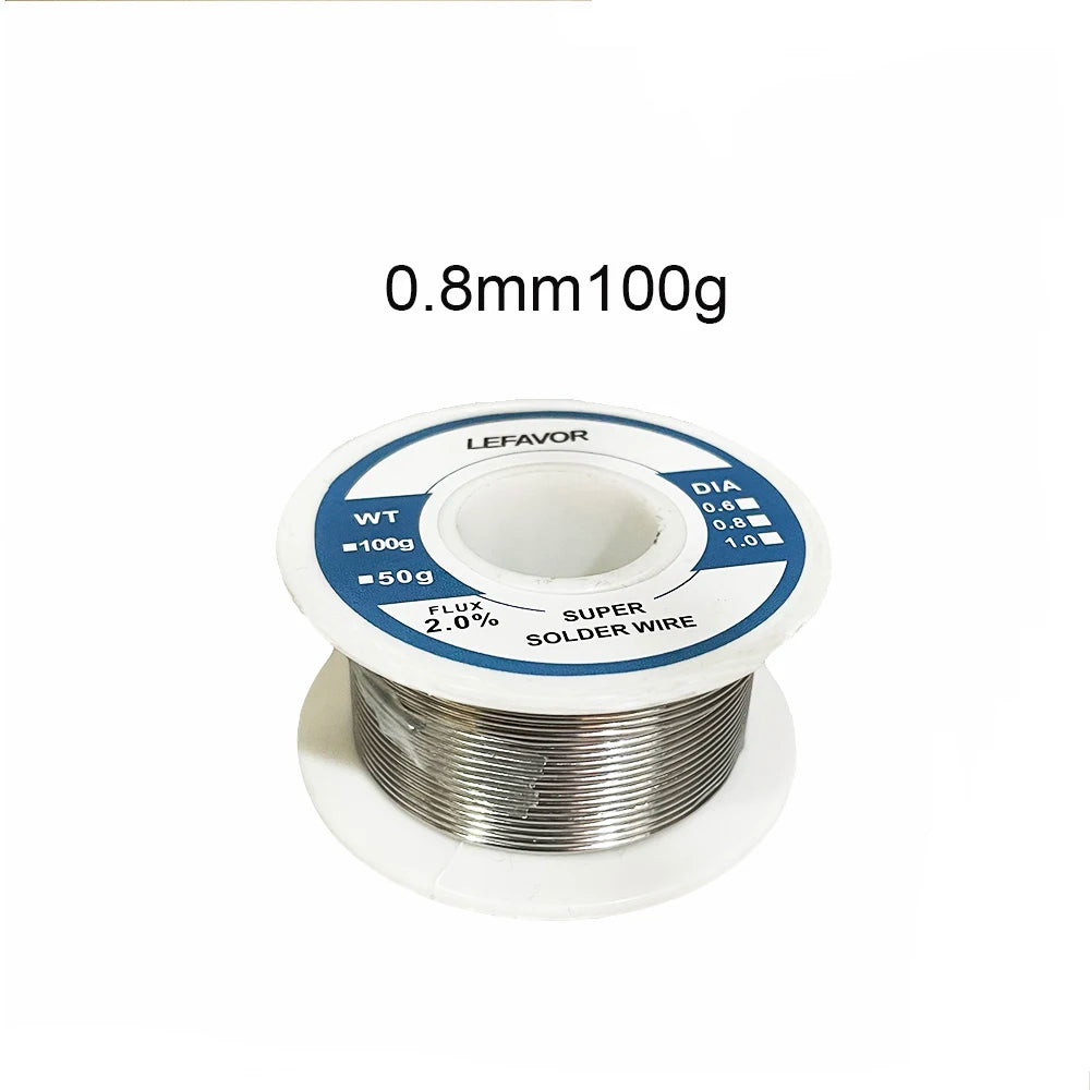 0.8mm 1.0mm 20g 50g 100g Soldering Tin Wire Tin Melt Rosin Core Solder Soldering Wire Roll No-clean FLUX 2.0%
