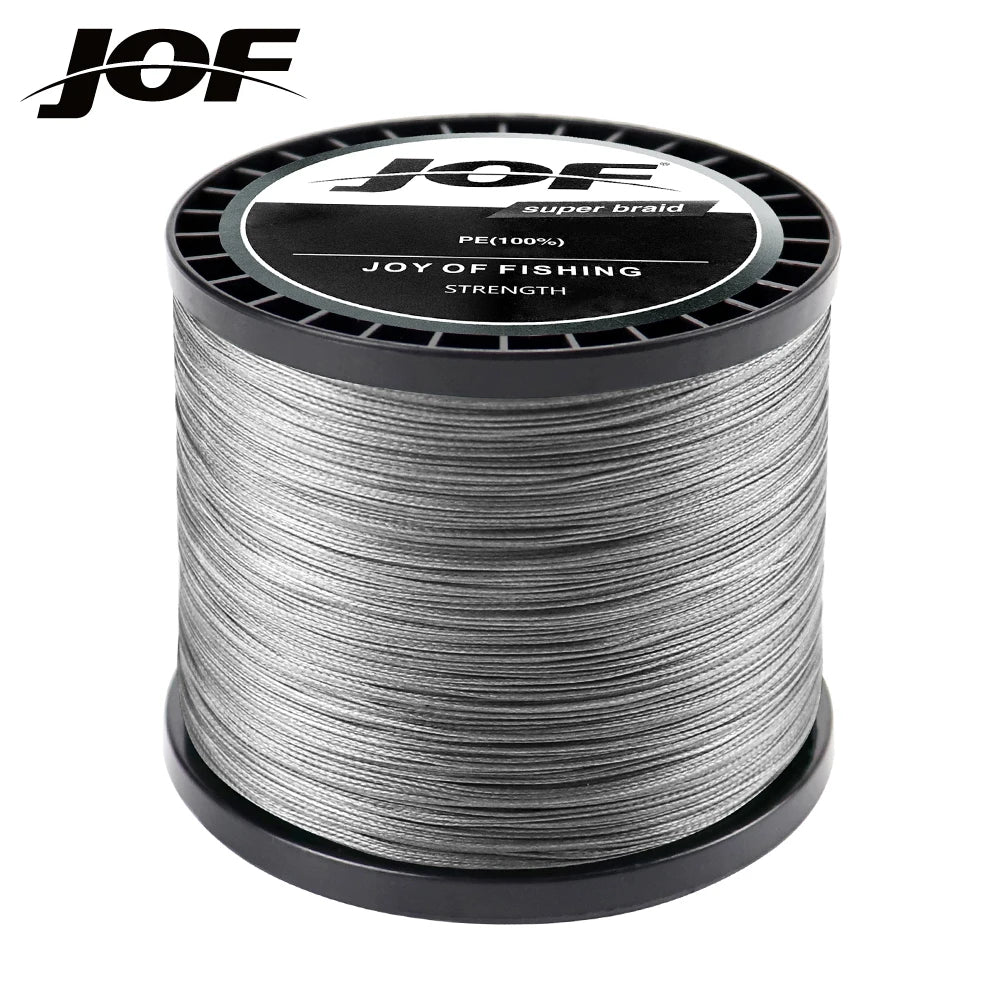 JOF X12 Braided Fishing Line 1000M 500M 300M 12 Strands MultiColor Multifilament Saltwater PE Line 33 42 55 65 90 103 150LB