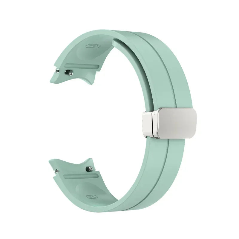 Original Silicone Strap for Samsung Watch 6/5/4 40 44mm 5 Pro 45mm Band Magnetic Buckle Galaxy Watch 4/6Classic 42 43MM 46 47MM