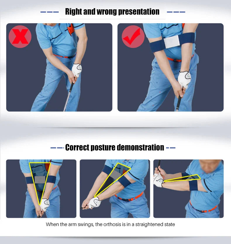 PGM Black Practice Guide for Golf Swing Exercisers Training Aids Outdoor Golf Training Corrective Correction Armband Belt JZQ005
