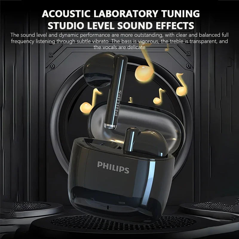 PHILIPS TAT2420 Semi-in-ear Wireless Bluetooth Earphones HIFI Sound Quality Call Noise Reduction Mini Portable Music Headset