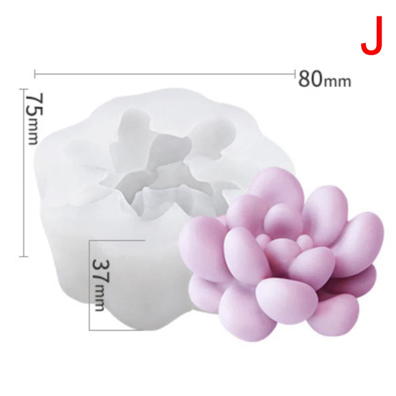 DIY Succulents Cactus Plants Silicone Epoxy Resin Mold Handmade Craft Mould