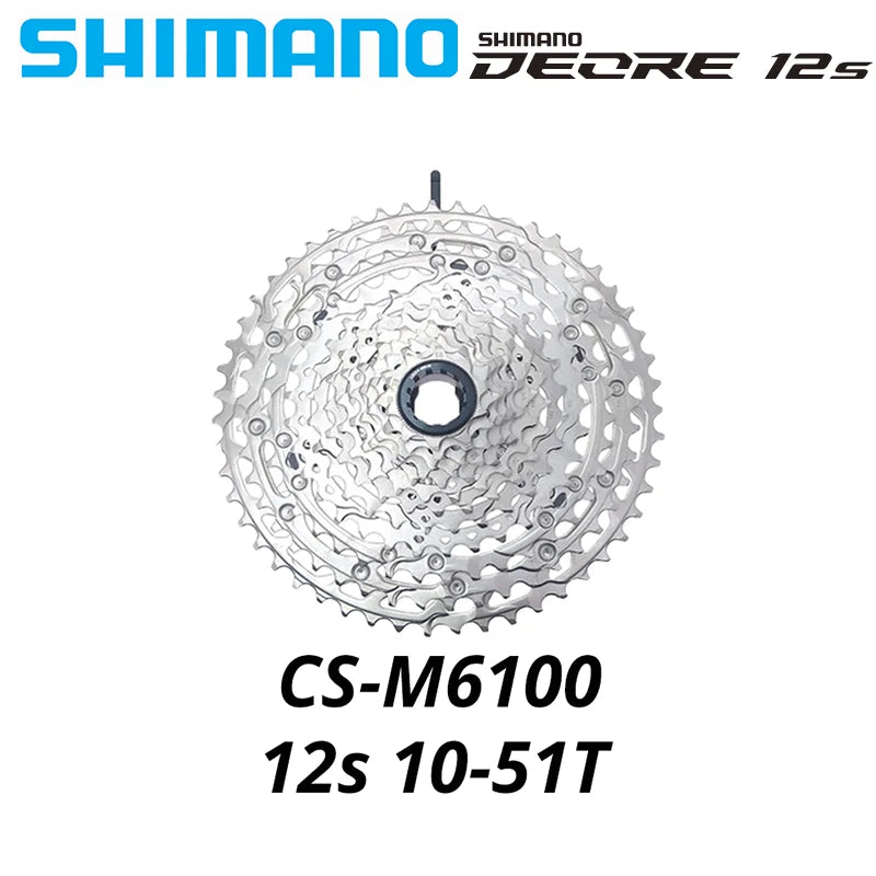SHIMANO Deore M6100 12 Speed Mountain Bike Flywheel 12V Variable 12Speed Flying 12S 10-51T Micro Spline Cassette M7100 M8100