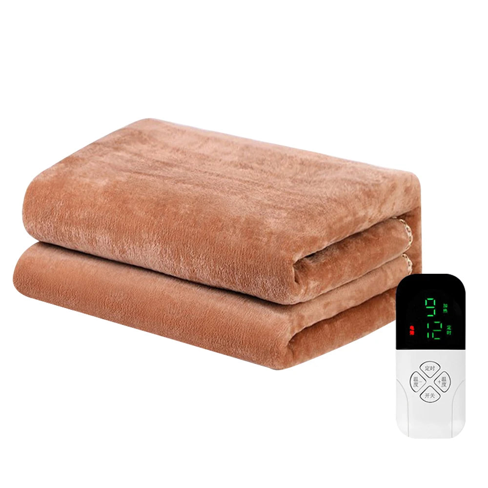 220V Electric Blanket Intelligent Switch Thicken Security Heating Pad Thermostat Blankets Body Warm Electric Flannel Mattress